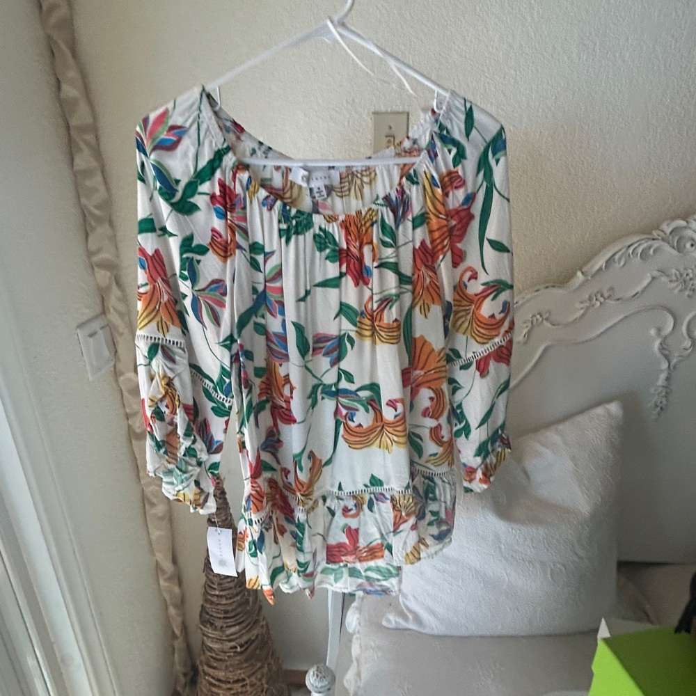 Fever Vibrant Floral Print Blouse